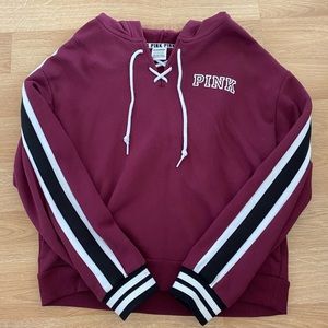 Pink Lace-Up Sweatshirt